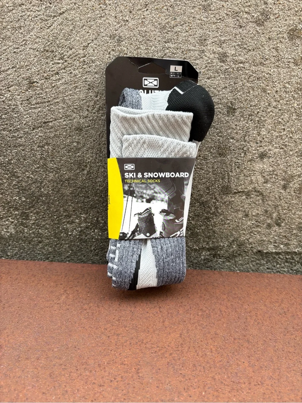 Evolution Technical Socks Unisex L M9-10.5 W11-13 Ski Snowboard Grey High Nwt